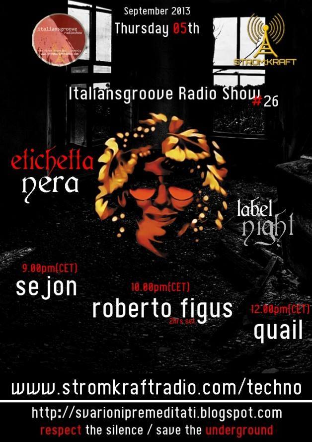 Séjon Mix – Etichetta Nera Label Night – Italiansgroove Radio Show – Now Available to Stream/Download