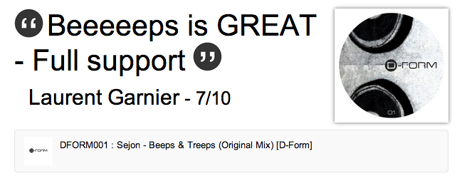Laurent Garnier supports Sejon Beeps Treeps Original Mix Label Worx2